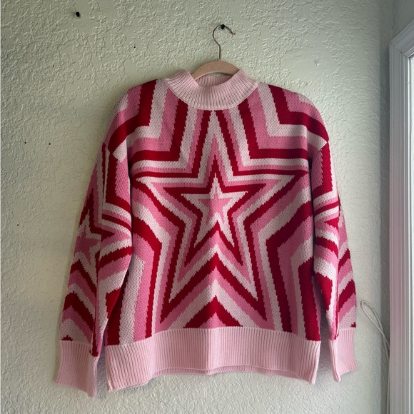 SHEIN Pink and Red Knit Sweater - Picture 6 of 13